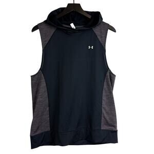 Under Armour Womens Cold Gear Fleece Sleeveless Hoodie Black - M